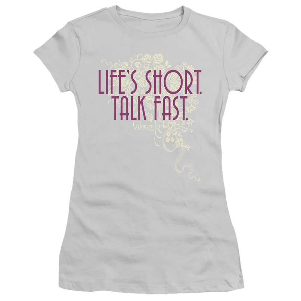 Gilmore Girls - Lifes Short - Short Sleeve Junior Sheer - Silver T-shirt
