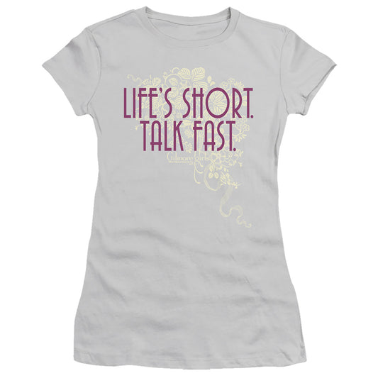Gilmore Girls - Lifes Short - Short Sleeve Junior Sheer - Silver T-shirt