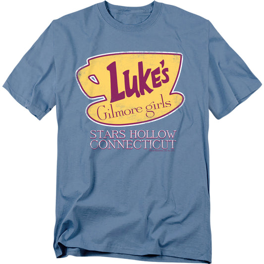 Gilmore Girls - Lukes Connecticut - Short Sleeve Adult 18/1 - Carolina Blue T-shirt