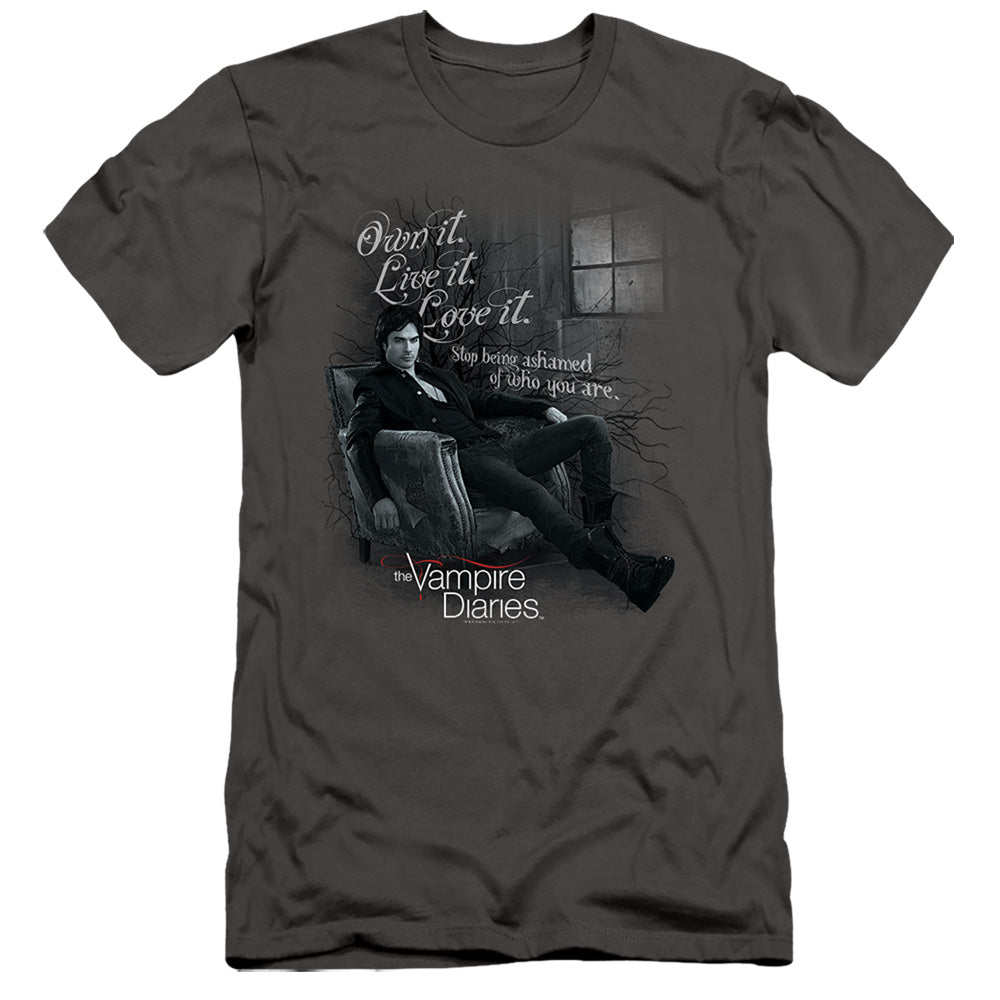 Vampire Diaries - Be Yourself - Short Sleeve Adult 30/1 - Charcoal T-shirt