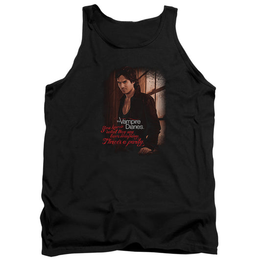 Vampire Diaries - Threes A Party - Adult Tank - Black