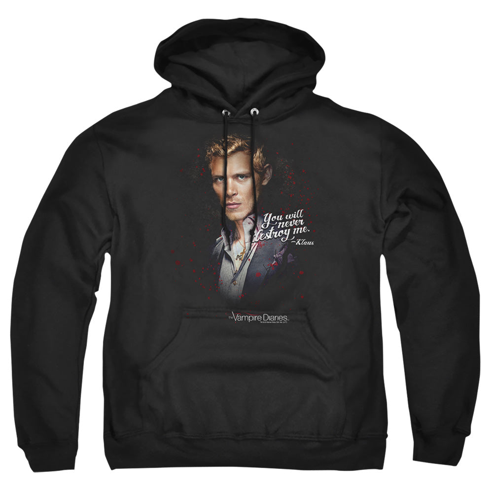Vampire Diaries - Never Destroy - Adult Pull-over Hoodie - Black