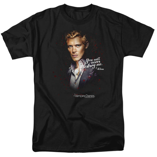 Vampire Diaries - Never Destroy - Short Sleeve Adult 18/1 - Black T-shirt