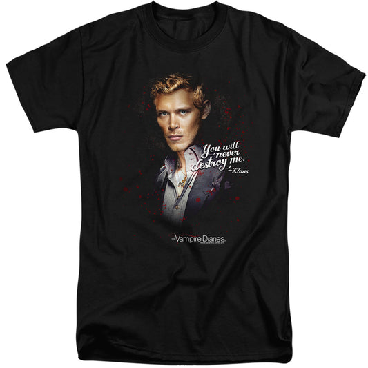 Vampire Diaries - Never Destroy - Short Sleeve Adult Tall - Black T-shirt