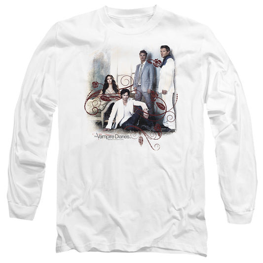 Vampire Diaries - 3 + 1 - Long Sleeve Adult 18/1 - White T-shirt