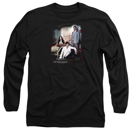 Vampire Diaries - 3 + 1 - Long Sleeve Adult 18/1 - Black T-shirt