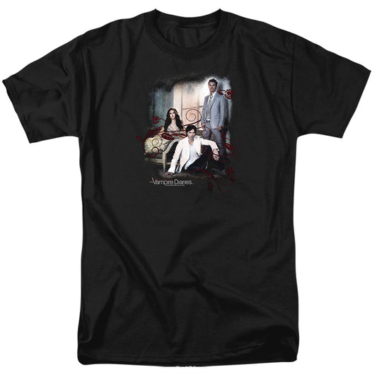 Vampire Diaries - 3 + 1 - Short Sleeve Adult 18/1 - Black T-shirt