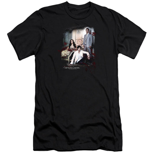 Vampire Diaries - 3 + 1-premuim Canvas Adult Slim Fit 30/1 - Black