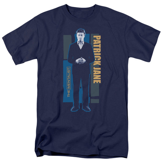 Mentalist - Patrick Jane - Short Sleeve Adult 18/1 - Navy T-shirt