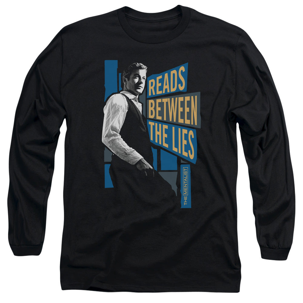 Mentalist - Between The Lies - Long Sleeve Adult 18/1 - Black T-shirt