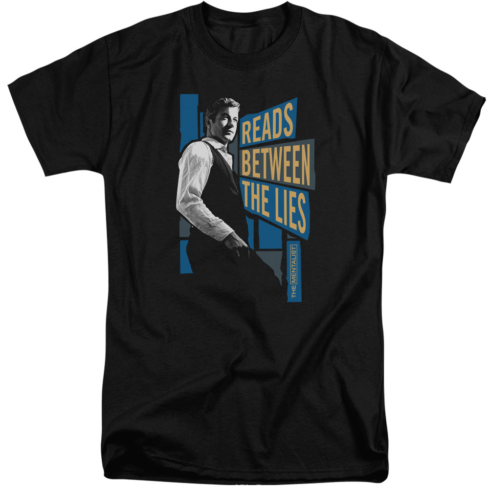 Mentalist - Between The Lies - Short Sleeve Adult Tall - Black T-shirt