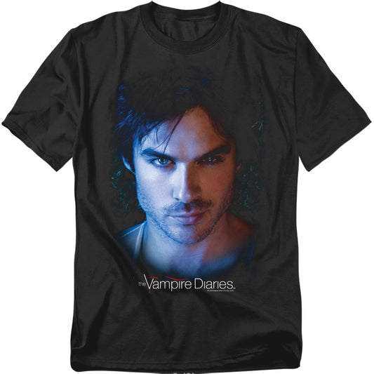 Vampire Diaries - Damon - Short Sleeve Adult 18/1 - Black T-shirt