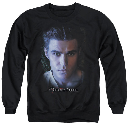 Vampire Diarieshort Sleevetefan - Adult Crewneck Sweatshirt - Black T-shirt