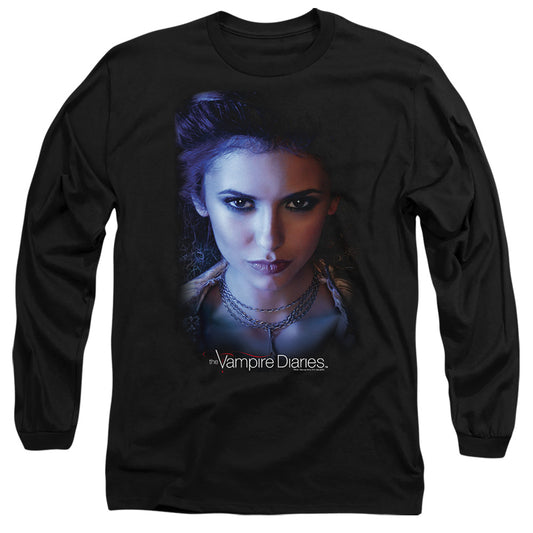 Vampire Diaries - Elena - Long Sleeve Adult 18/1 - Black T-shirt