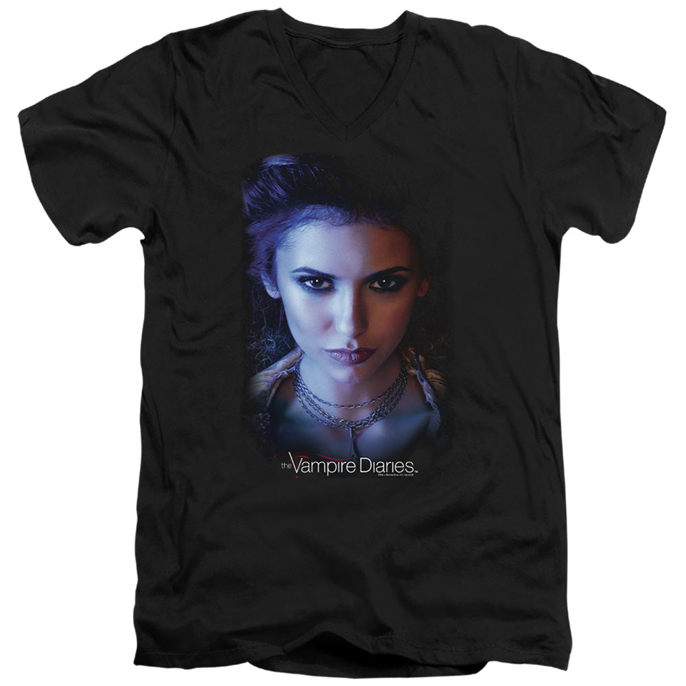 Vampire Diaries - Elena - Short Sleeve Adult V-neck - Black T-shirt