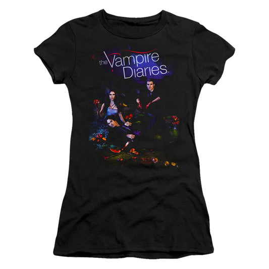 Vampire Diaries - Tempted - Short Sleeve Junior Sheer - Black T-shirt