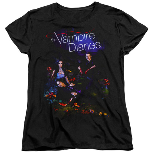 Vampire Diaries - Tempted - Short Sleeve Womens Tee - Black T-shirt