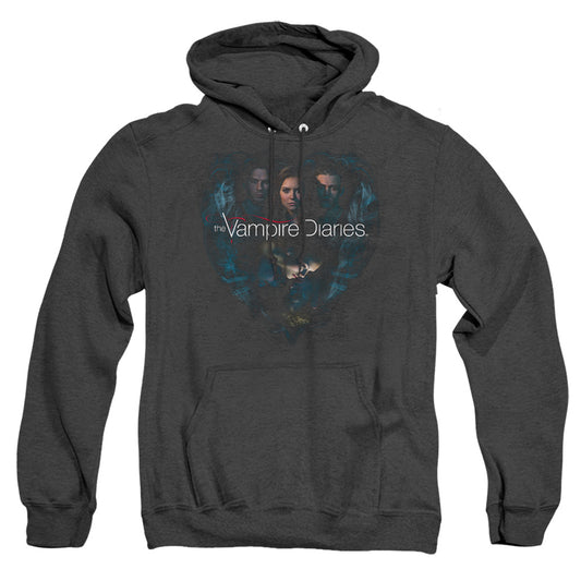 Vampire Diaries - Hearts Desire - Adult Heather Hoodie - Black