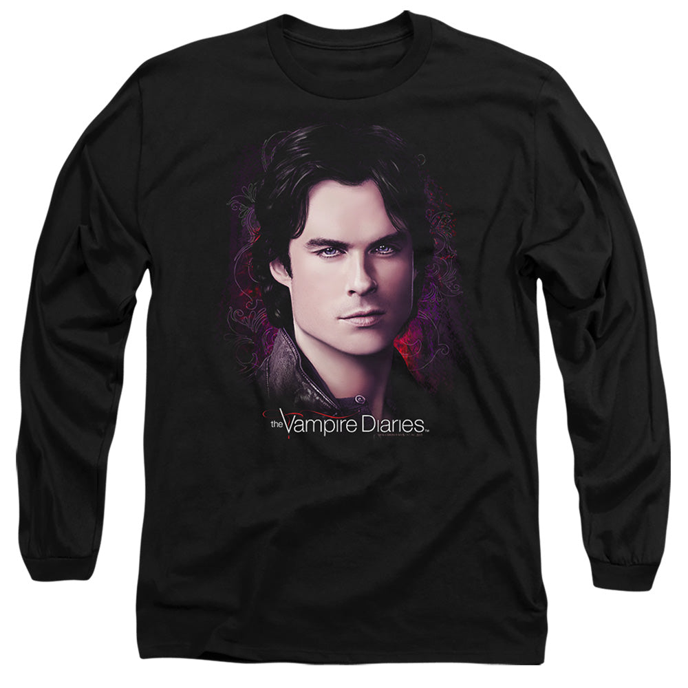 Vampire Diaries - Compelling - Long Sleeve Adult 18/1 - Black T-shirt