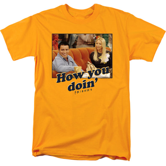 Friends - How You Doin - Short Sleeve Adult 18/1 - Gold T-shirt
