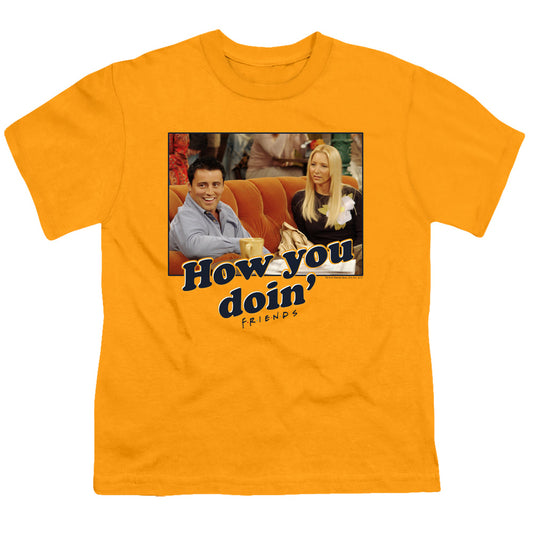 Friends - How You Doin - Short Sleeve Youth 18/1 - Gold T-shirt