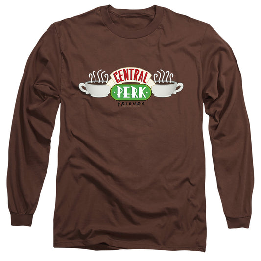 Friends - Central Perk Logo - Long Sleeve Adult 18/1 - Coffee T-shirt