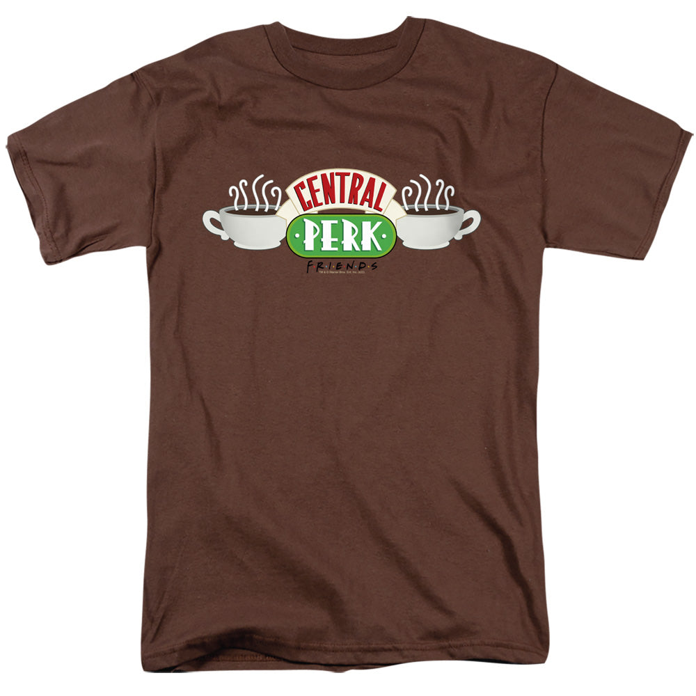 Friends - Central Perk Logo - Short Sleeve Adult 18/1 - Coffee T-shirt