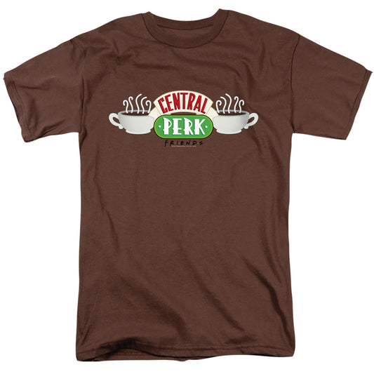 Friends - Central Perk Logo - Short Sleeve Adult 18/1 - Coffee T-shirt
