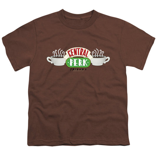 Friends - Central Perk Logo - Short Sleeve Youth 18/1 - Coffee T-shirt