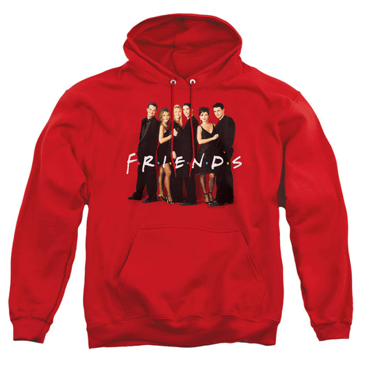 Friends - Cast In Black - Adult Pull-over Hoodie - Red