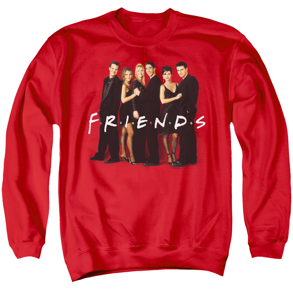 Friends - Cast In Black - Adult Crewneck Sweatshirt - Red