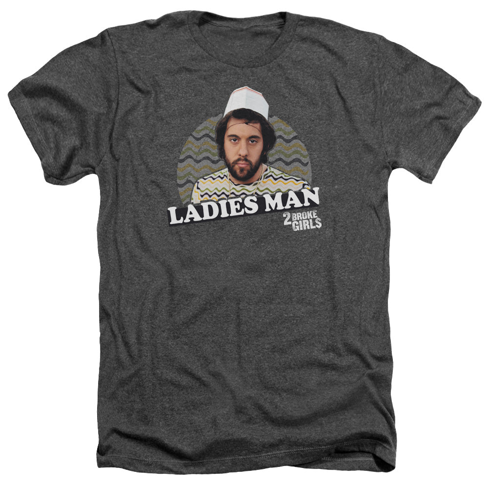 2 Broke Girls - Ladies Man - Adult Heather - Charcoal