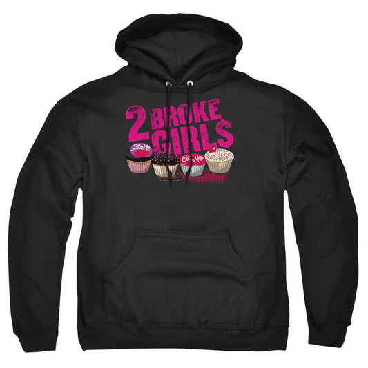2 Broke Girls - Cupcakes - Adult Pull-over Hoodie - Black