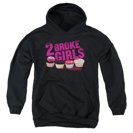 2 Broke Girls - Cupcakes - Youth Pull-over Hoodie - Black