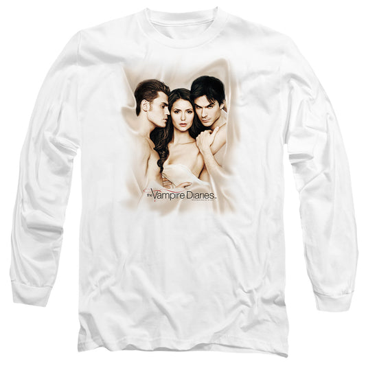 Vampire Diaries - Bounded - Long Sleeve Adult 18/1 - White T-shirt