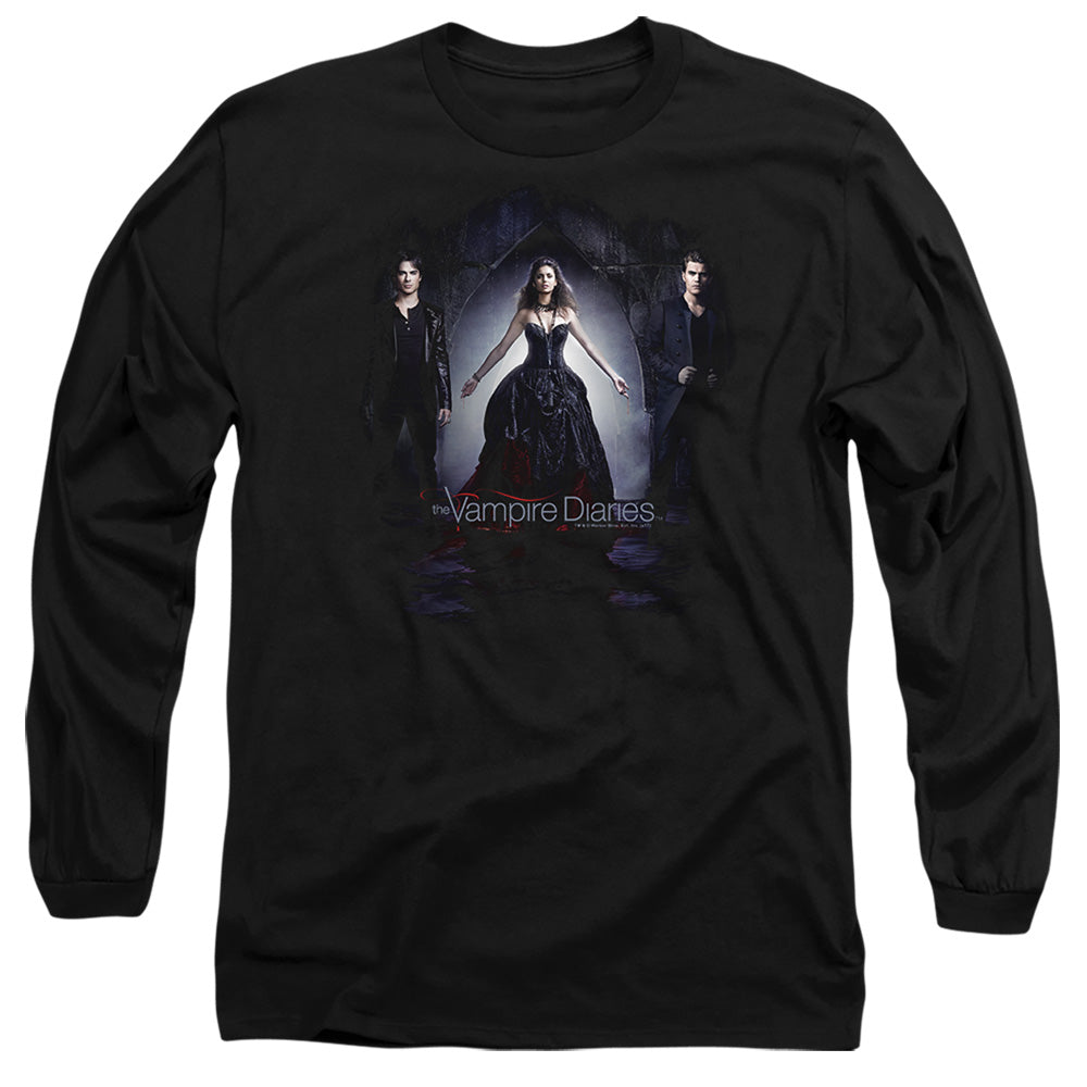 Vampire Diaries - Bring It On - Long Sleeve Adult 18/1 - Black T-shirt