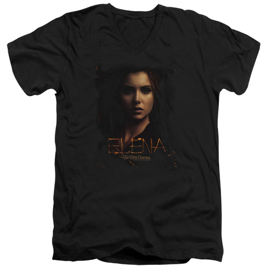 Vampire Diaries - Elena Smokey Veil - Short Sleeve Adult V-neck 30/1 - Black T-shirt