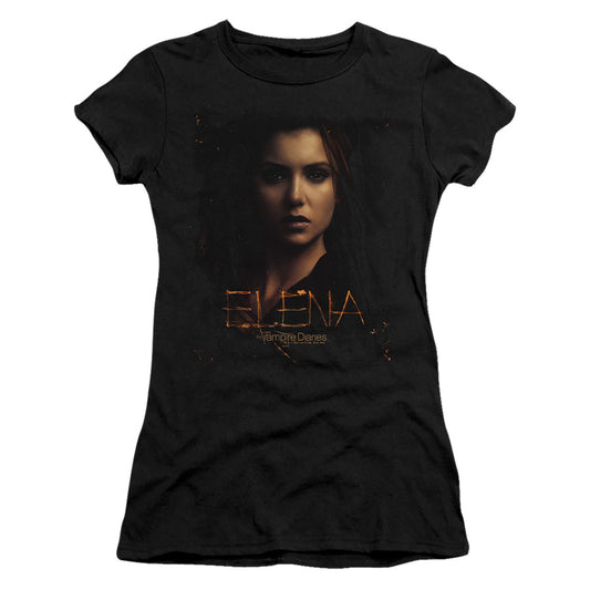 Vampire Diaries - Elena Smokey Veil - Short Sleeve Junior Sheer - Black T-shirt