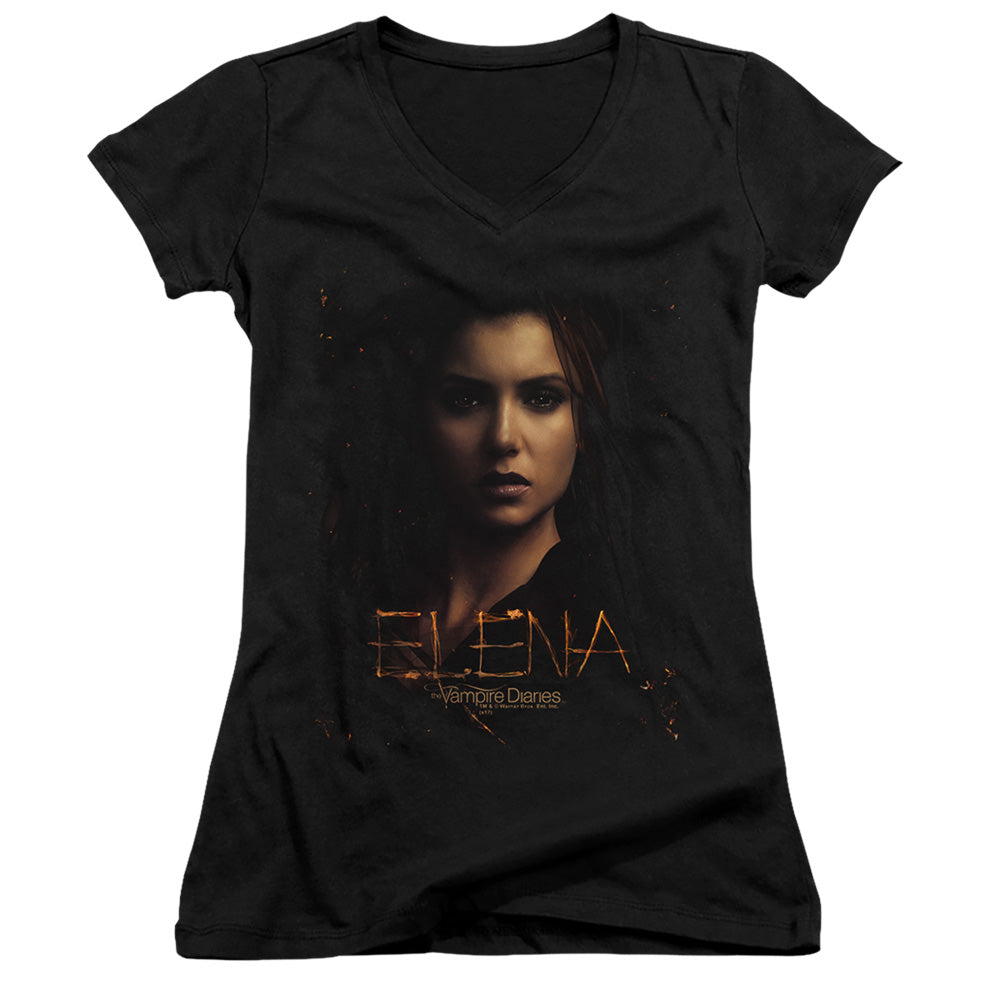 Vampire Diaries - Elena Smokey Veil-junior V-neck - Black