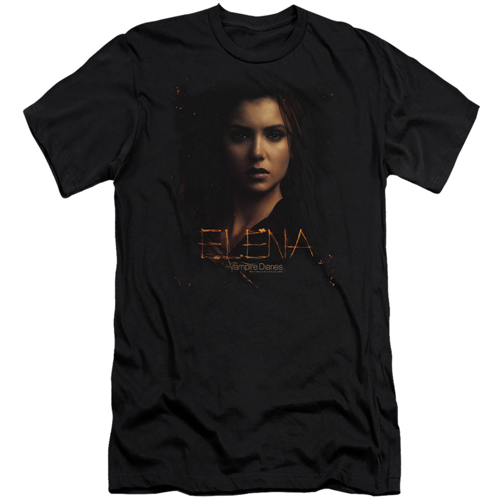 Vampire Diaries - Elena Smokey Veil - Short Sleeve Adult 30/1 - Black T-shirt