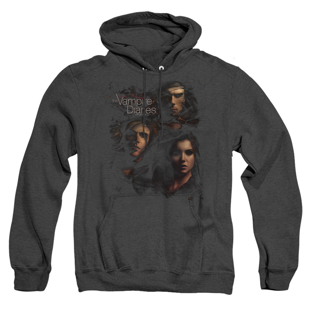 Vampire Diarieshort Sleevemokey Veil - Adult Heather Hoodie - Black T-shirt
