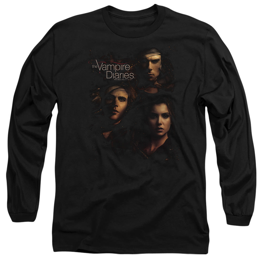 Vampire Diaries - Smokey Veil - Long Sleeve Adult 18/1 - Black T-shirt