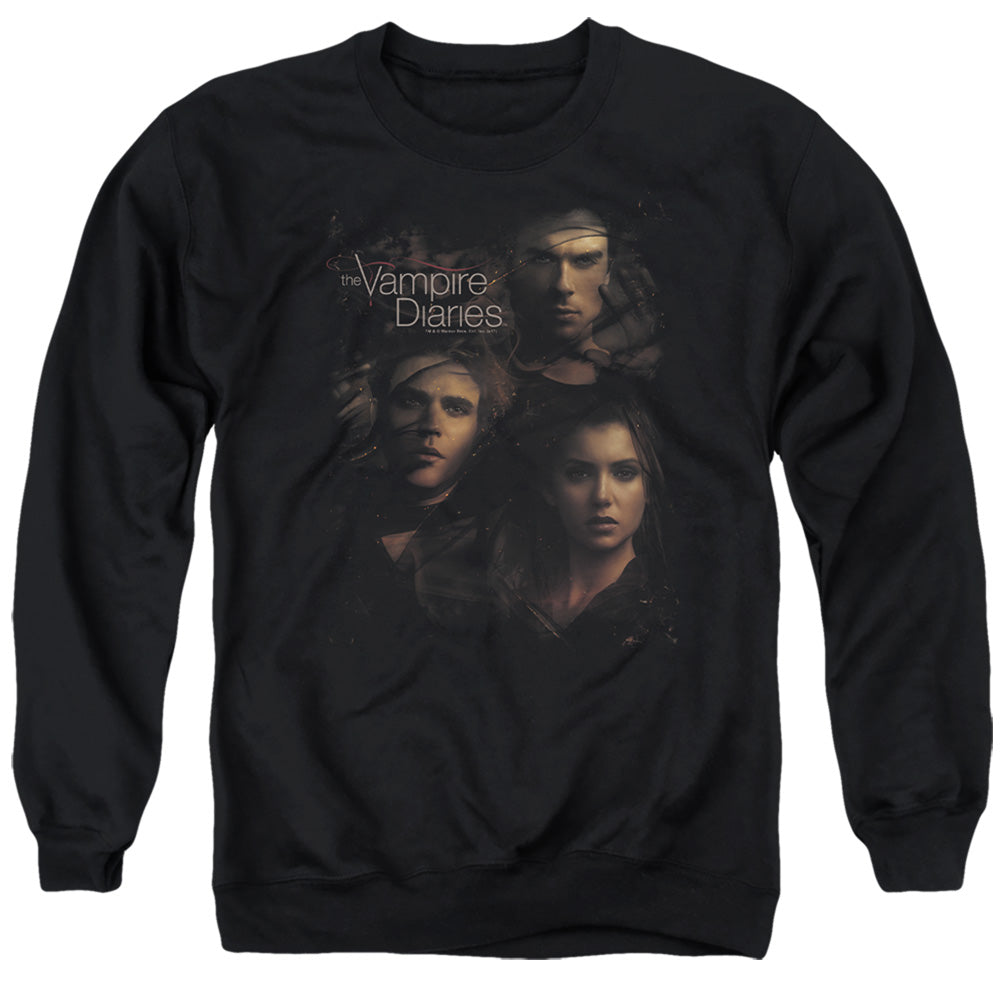 Vampire Diarieshort Sleevemokey Veil - Adult Crewneck Sweatshirt - Black T-shirt