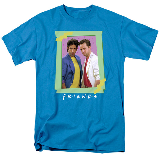 Friends - 80s Flashback - Short Sleeve Adult 18/1 - Turquoise T-shirt