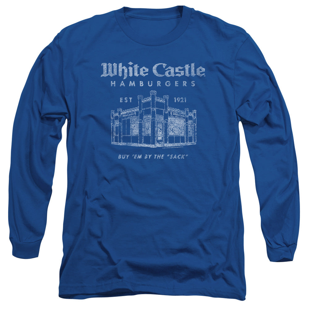 White Castle - By The Sack - Long Sleeve Adult 18/1 - Royal Blue T-shirt