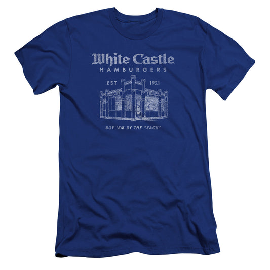 White Castle - By The Sack-hbo Short Sleeve Adult 30/1 - Royal Blue T-shirt