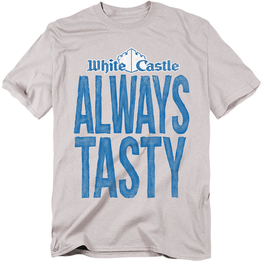 White Castle - Always Tasty - Short Sleeve Adult 18/1 - Silver T-shirt