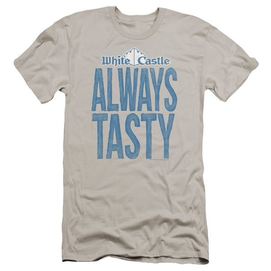 White Castle - Always Tasty-premuim Canvas Adult Slim Fit 30/1 - Silver