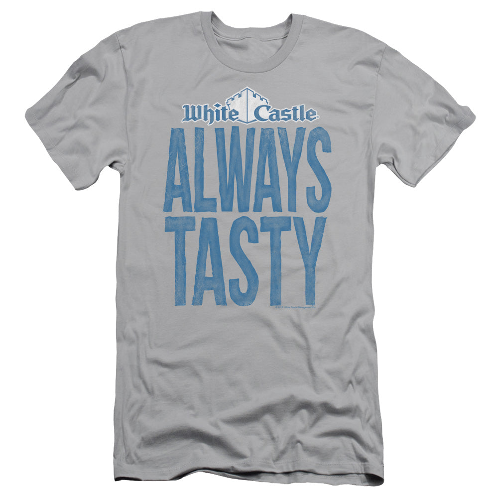 White Castle - Always Tasty - Short Sleeve Adult 30/1 - Silver T-shirt