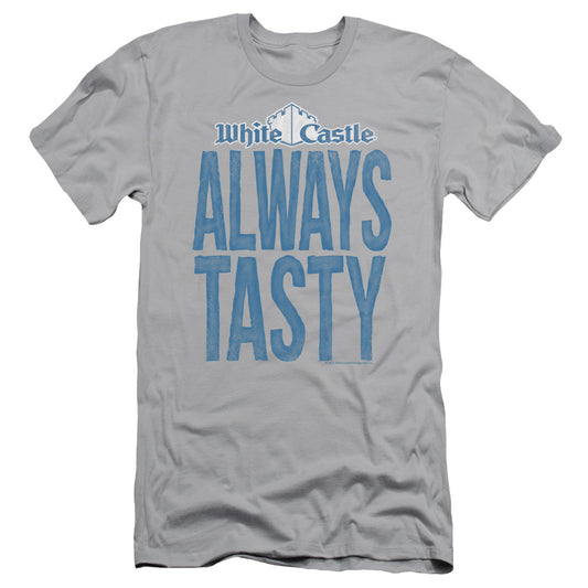 White Castle - Always Tasty - Short Sleeve Adult 30/1 - Silver T-shirt